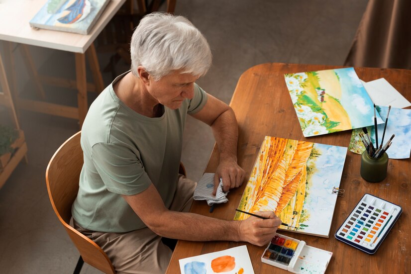El arte como una forma de terapia en las personas mayores en las residencias